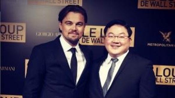 Leonardo Dicaprio and Jho Low at the 2013 premier of The Wolf of Wall Street.  