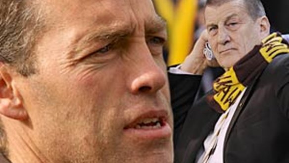 Finish line approaches: Alastair Clarkson and Hawthorn president Jeff Kennett.