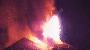 Italy’s most active volcano, Mount Etna, erupted on Sunday night.
