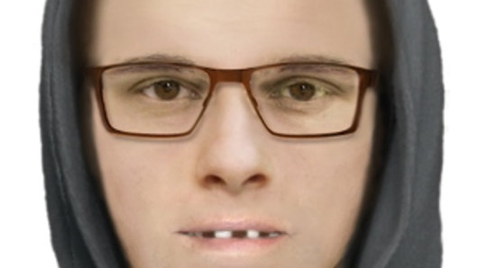 A computer-generated image of the man police want to speak to over the brutal attack. 