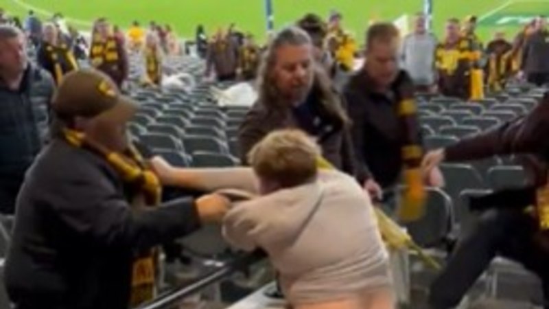 Man punched and kicked during MCG brawl