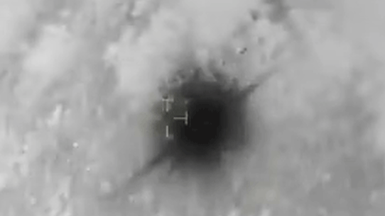 Infrared camera footage of the suspected crash.