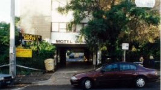 Outside the St Kilda motel after Richard Mladenich's murder