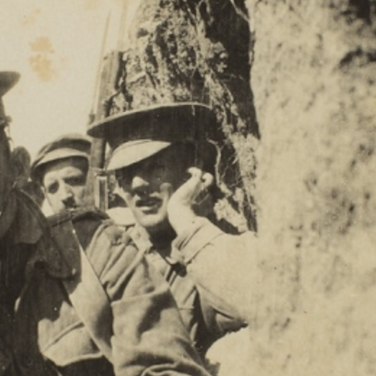 Photo of troops in the trenches at Gallipoli, believed to be given to Constance Keys by a solider she nursed. 