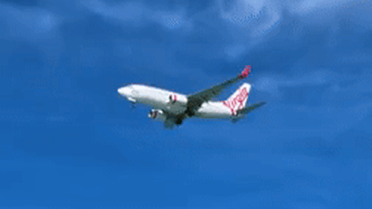 A Virgin Australia flight in action.
