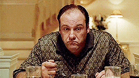 James Gandolfini as Tony Soprano.