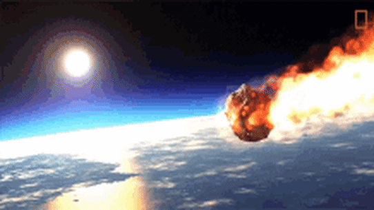 Asteroid heading to earth GIF