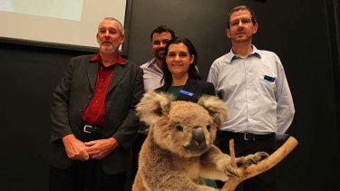 Breakthrough: Project members (from left) Peter Timms, Adam Polkinghorne, Rebecca Johnson and Mark Eldridge.