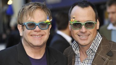 Elton John with his partner David Furnish.