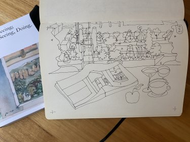 Leon van Schaik’s drawing of his garden