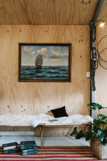 Interior of the cottage, My Sister & The Sea, at Marion Bay on southern tip of Yorke Peninsula, South Australia.