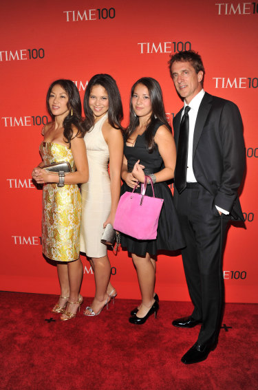 Amy Chua and husband Jed Rubenfeld, pictured in happier times with their daughters at the Time 100 gala in 2011. Both parents are now facing professional censure.