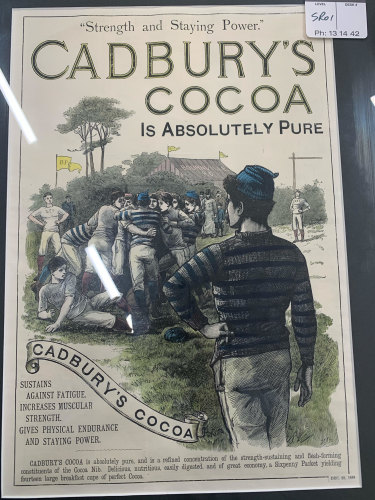 Une vieille publicité de Cadbury, retrouvée cette semaine dans les archives du rugby australien. 
