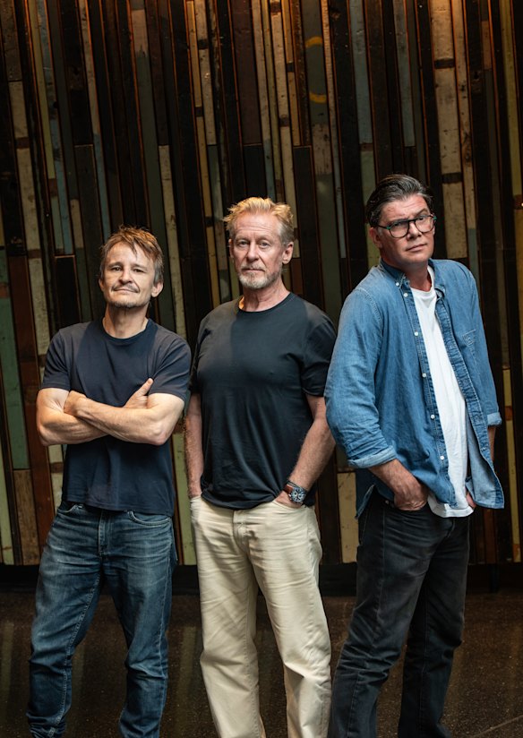 Damon Herriman, Richard Roxburgh, and Toby Schmitz play three longtime friends in Art.