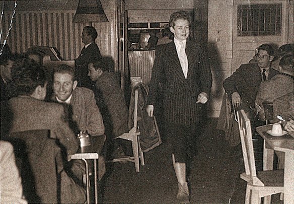 Val Eastwood at her coffee lounge, one of Melbourne’s first safe public spaces for queer women and “camp men”, in Swanston Street, circa 1950s.