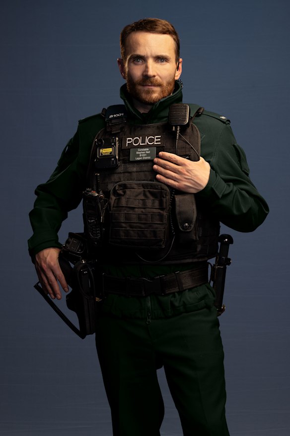 Martin McCann plays the kind but world-worn officer Stevie Neil.