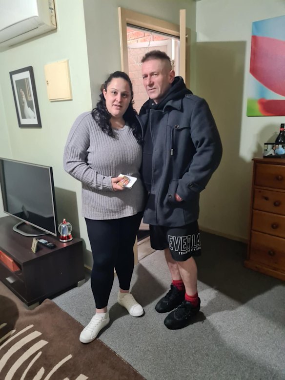 Georgopoulos and her partner, Andrew Gunn. The couple were expecting a baby.