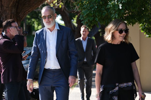  News Corp boss Michael Miller and wife Tonya.