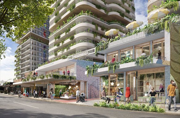 An artist’s impression released by Brisbane City Council to promote the Wynnum Suburban Renewal Precinct Plan.