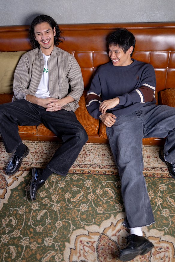 Eric Atienza (left) and Gerard Cabellon at their Common House Studio in Glendenning, Sydney.
