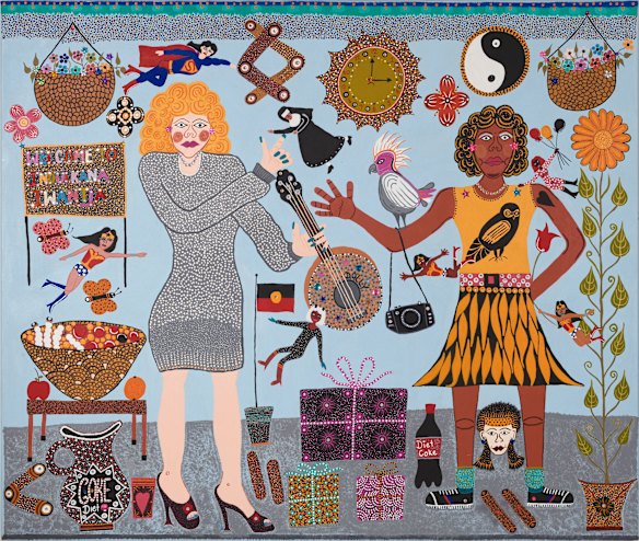 Dolly Visits Indulkana was a finalist in the 2020 Archibald Prize.
