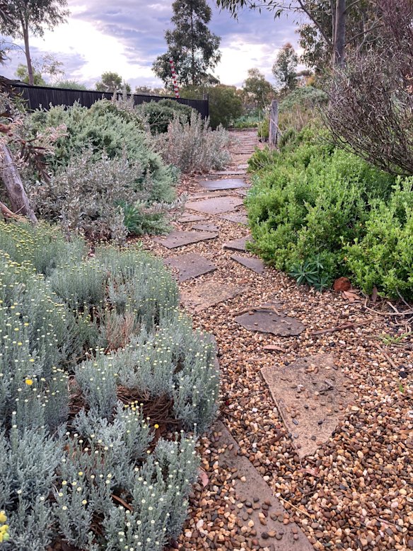 Old concrete can be reused as pavers.