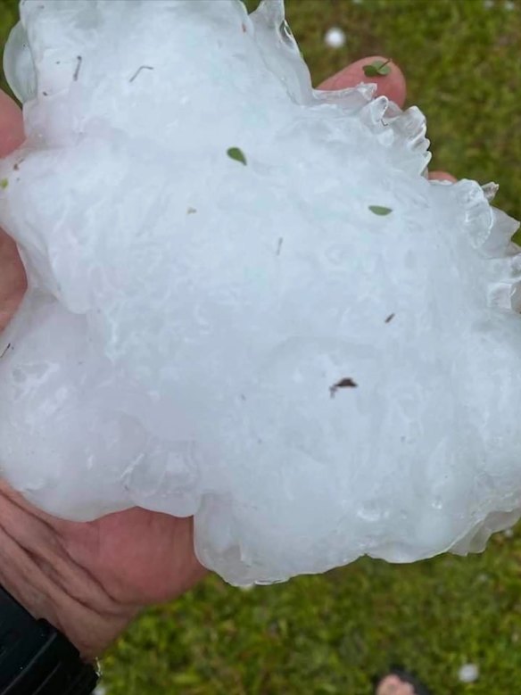 The largest recorded hail in Queensland on October 31, 2020. 