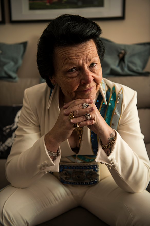 Sheryl Scharkie has performed her ShElvis tribute act since 2013, and says it’s hard for women ETAs to break into the scene full-time without corporate connections, even if you win competitions like she has.