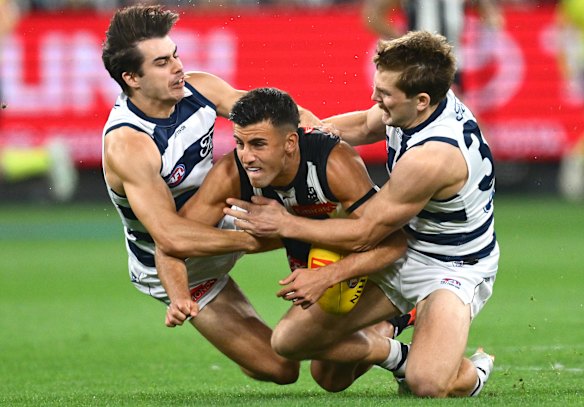  Nick Daicos and his Magpies have hit a road bump, with the Cats among the teams now challenging for a top-two berth.