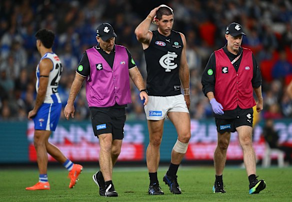 Huge loss: Blues fullback Jacob Weitering will miss at least a week because of concussion on Friday night.