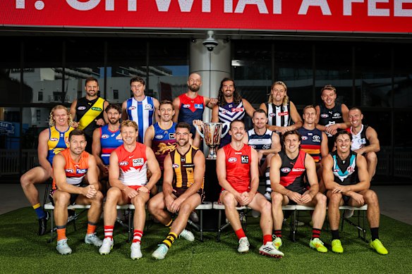 Captains from across the AFL gathered on Monday.