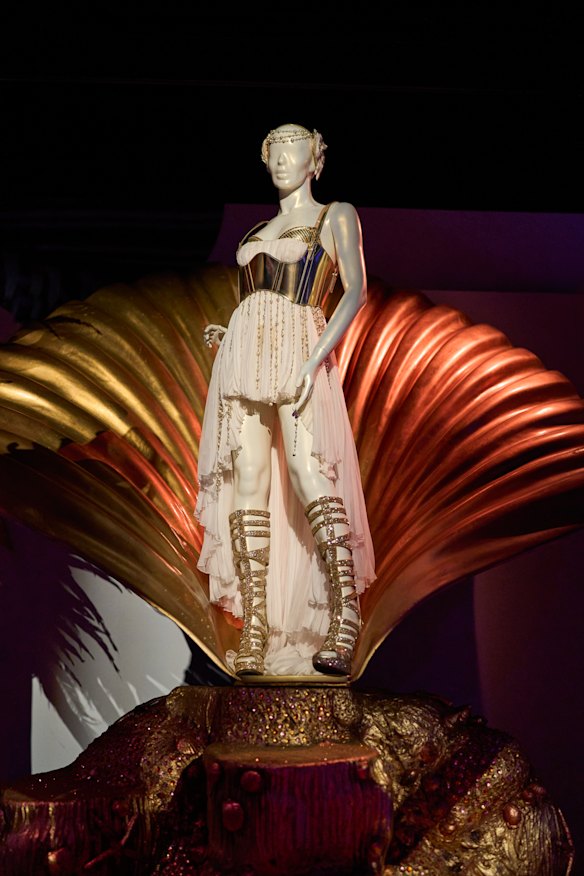 An outfit worn by Kylie Minogue on display at Diva.