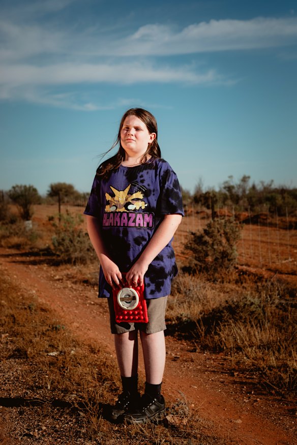 Wyatt Thompson, 11, lives in Broken Hill, and has lost access to YouTube. He says he spends the same amount of time online despite the ban. 