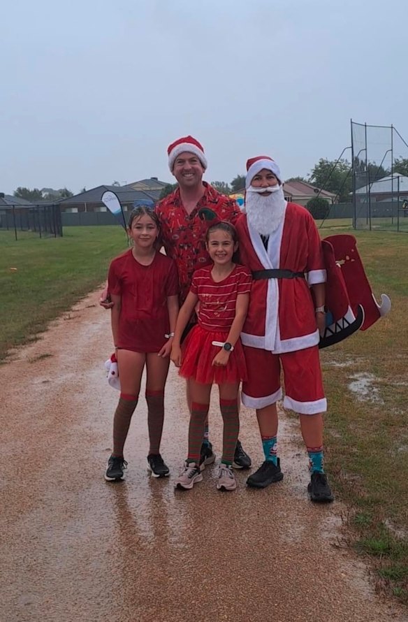 Rain, hail or shine, Christine’s family will start Christmas Day with a run.