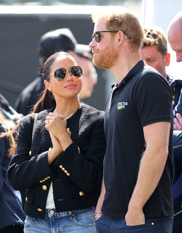 Even at casual events, Meghan, the Duchess of Sussex often favours a more tailored look while her husband, Prince Harry, Duke of Sussex is fond of polo shirts.