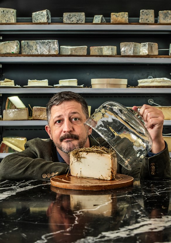 Dr Hugh Goold, synthetic biologist and cheese enthusiast, at Formaggi Ocello in Sydney’s Surry Hills.