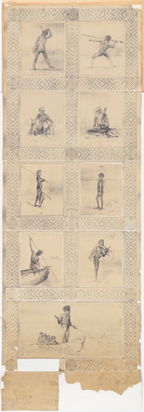 One of Mayo’s draft designs for the doors.