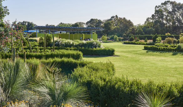 The hedges create microclimates for other plants