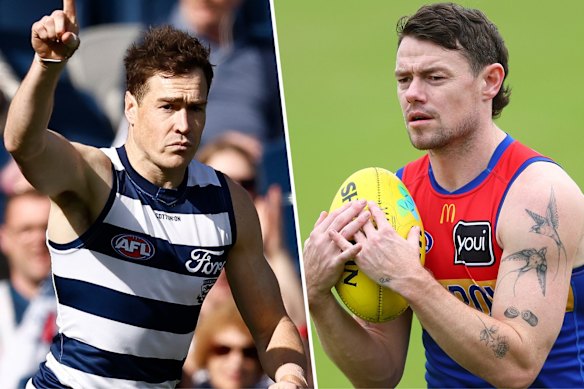  Jeremy Cameron and Lachie Neale have keys roles to play for the Cats and Lions, respectively.