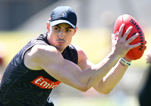 Magpies’ star Brayden Maynard trained strongly on Friday ahead of the season opener.
