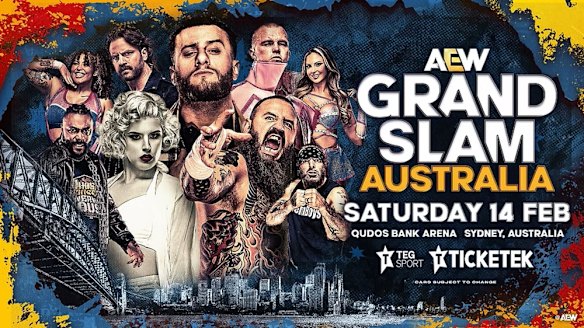 A promo for the AEW Grand Slam in Sydney.