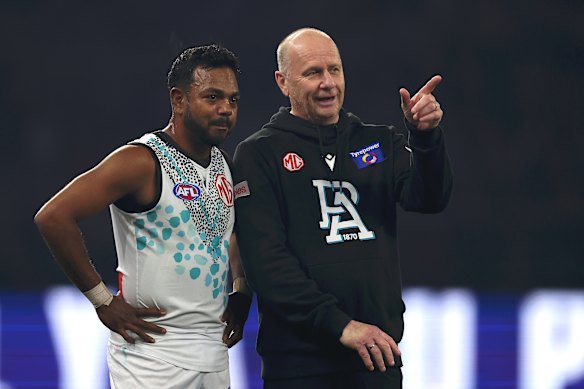  Ken Hinkley’s time at Port Adelaide is almost up.
