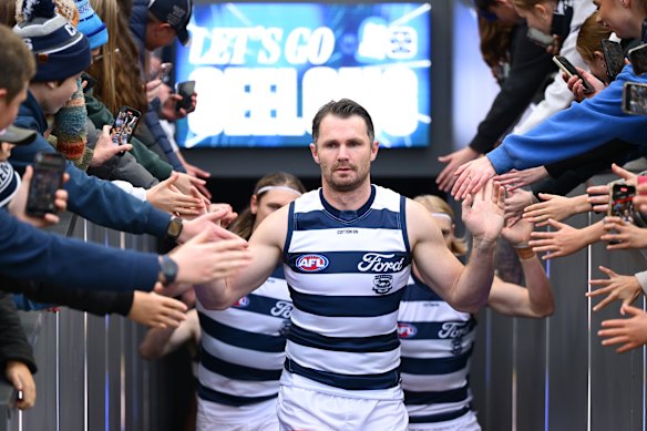 Another run: Patrick Dangerfield and the Cats are primed for a premiership push, and have a favourable run home.