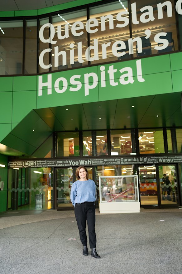As a researcher, Dr Natalie Bradford works with young patients at the Queensland Children’s Hospital.