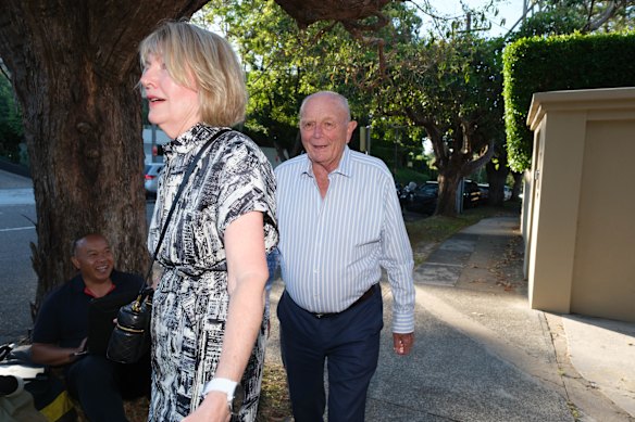 Katie Page and Gerry Harvey.