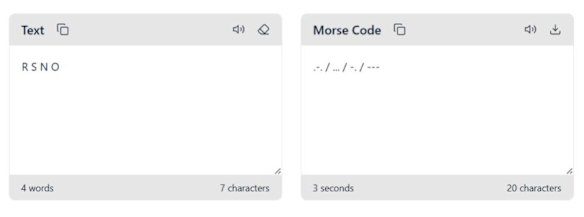 “RS NO”, the Japanese code for submarine.