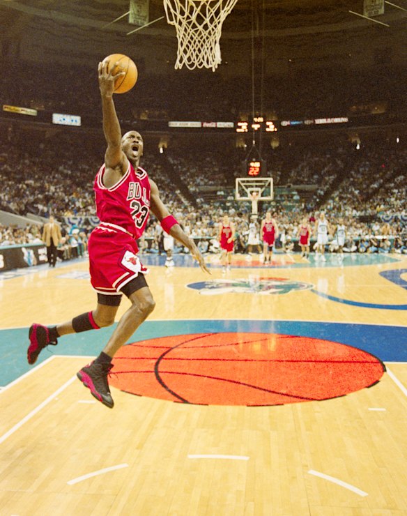 The Nike brand of Michael Jordan (pictured here in his playing days in his signature shoes) generates nearly $10 billion in annual revenue.