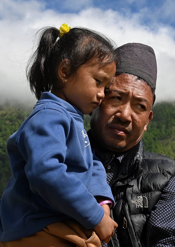Maywan Tamang says his granddaughter Sonam doesn’t yet know her father was killed in the flooding.