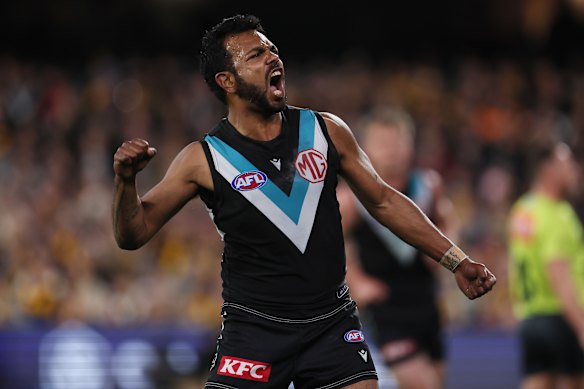 Back in the fold: Willie Rioli is likely to face the Cats this weekend.