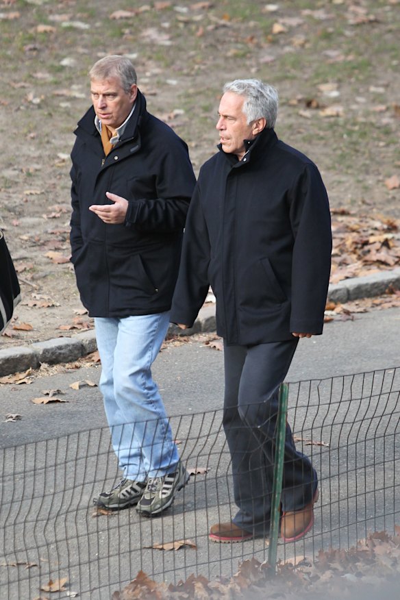 An infamous image shows Prince Andrew and sex offender Jeffrey Epstein walking through New York&rsquo;s Central Park in December 2010.